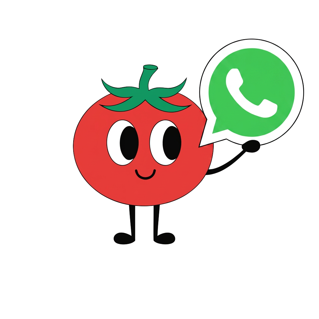 Cute Poma WhatsApp Mascot
